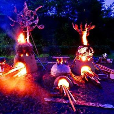 炎の種 野外制作 宮城県栗原