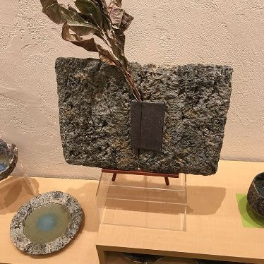 陶板  一輪挿し